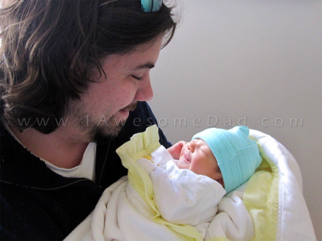 New dad with baby boy